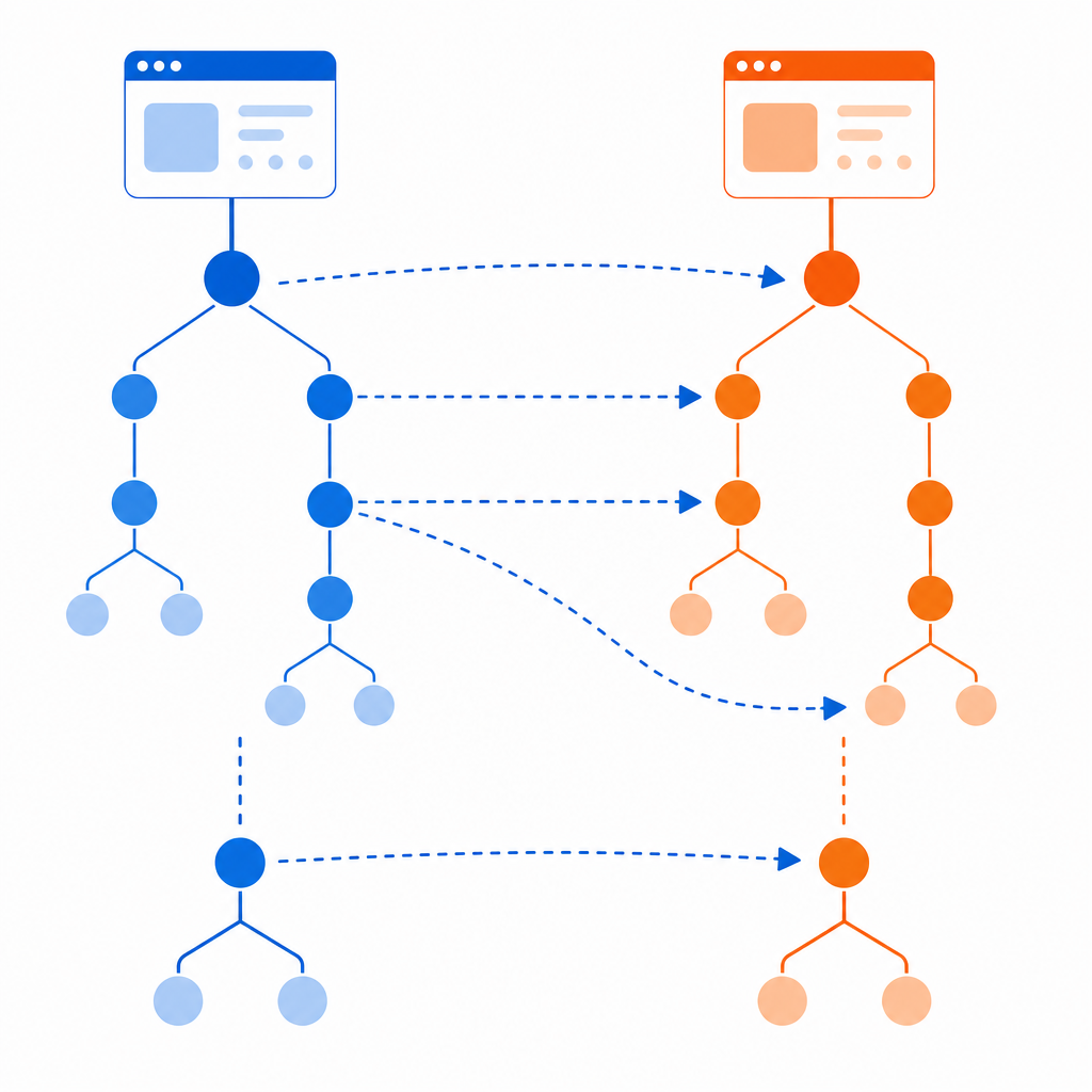 Ejemplo ilustrativo de mapeo de URLs y redirecciones 301 para migración de ecommerce