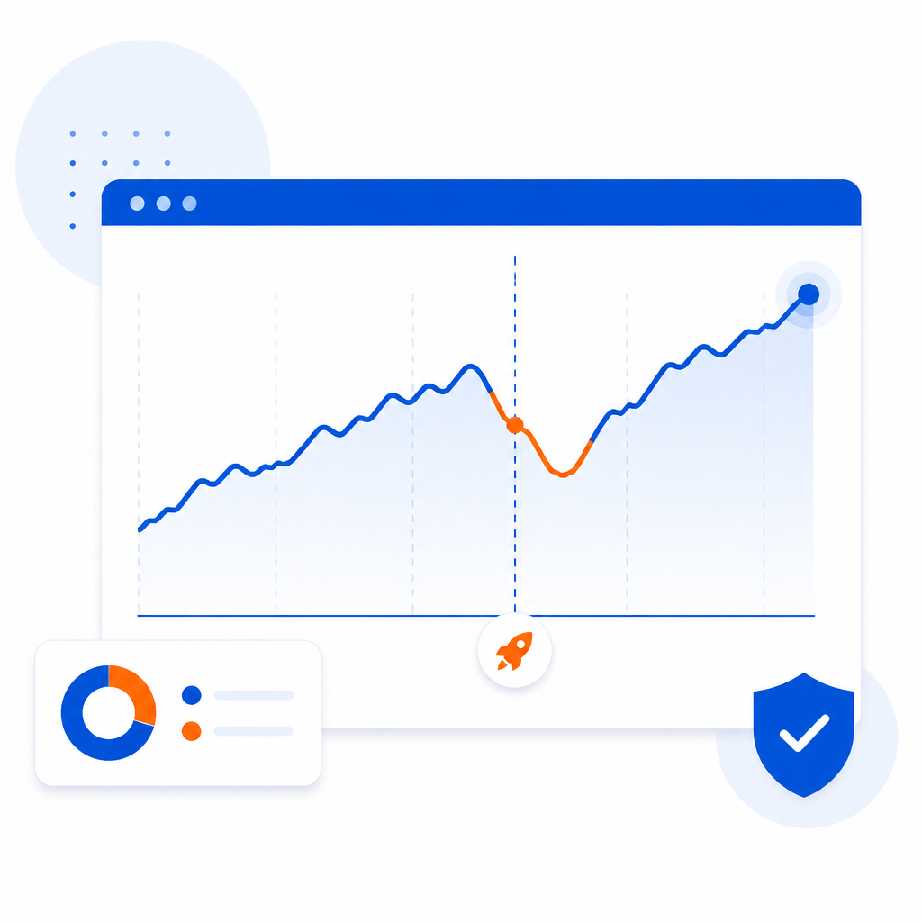 Ejemplo ilustrativo de monitoreo de indexación y tráfico después de una migración de ecommerce
