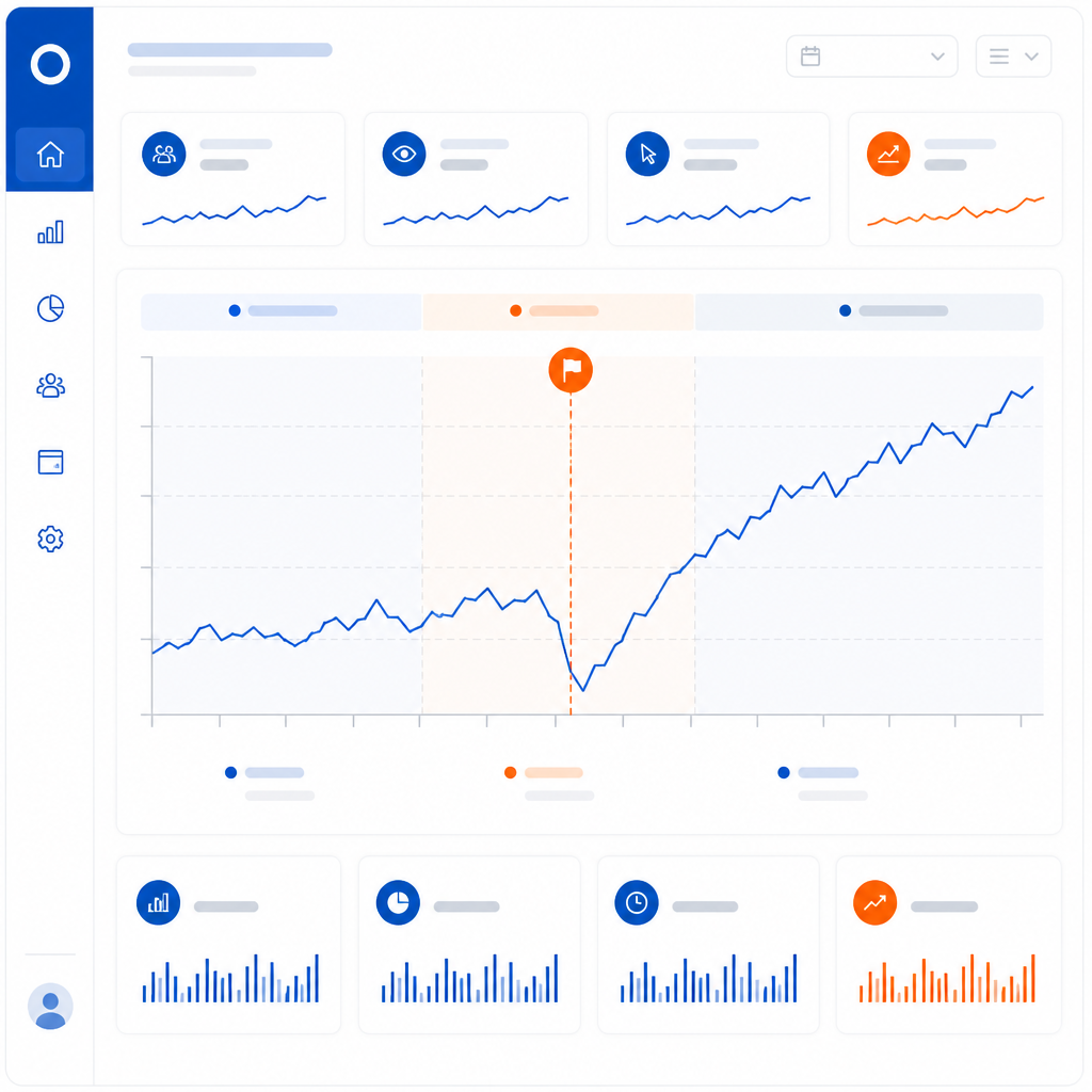 Ejemplo ilustrativo de monitoreo de indexación y tráfico después de una migración SEO