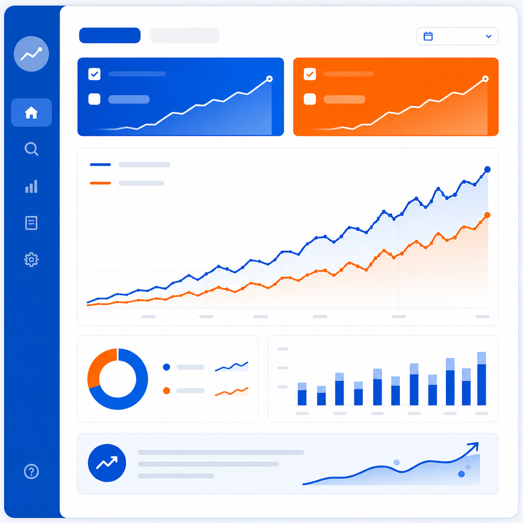 Ejemplo ilustrativo de análisis de impresiones y clics en Search Console relacionado con AI Overviews