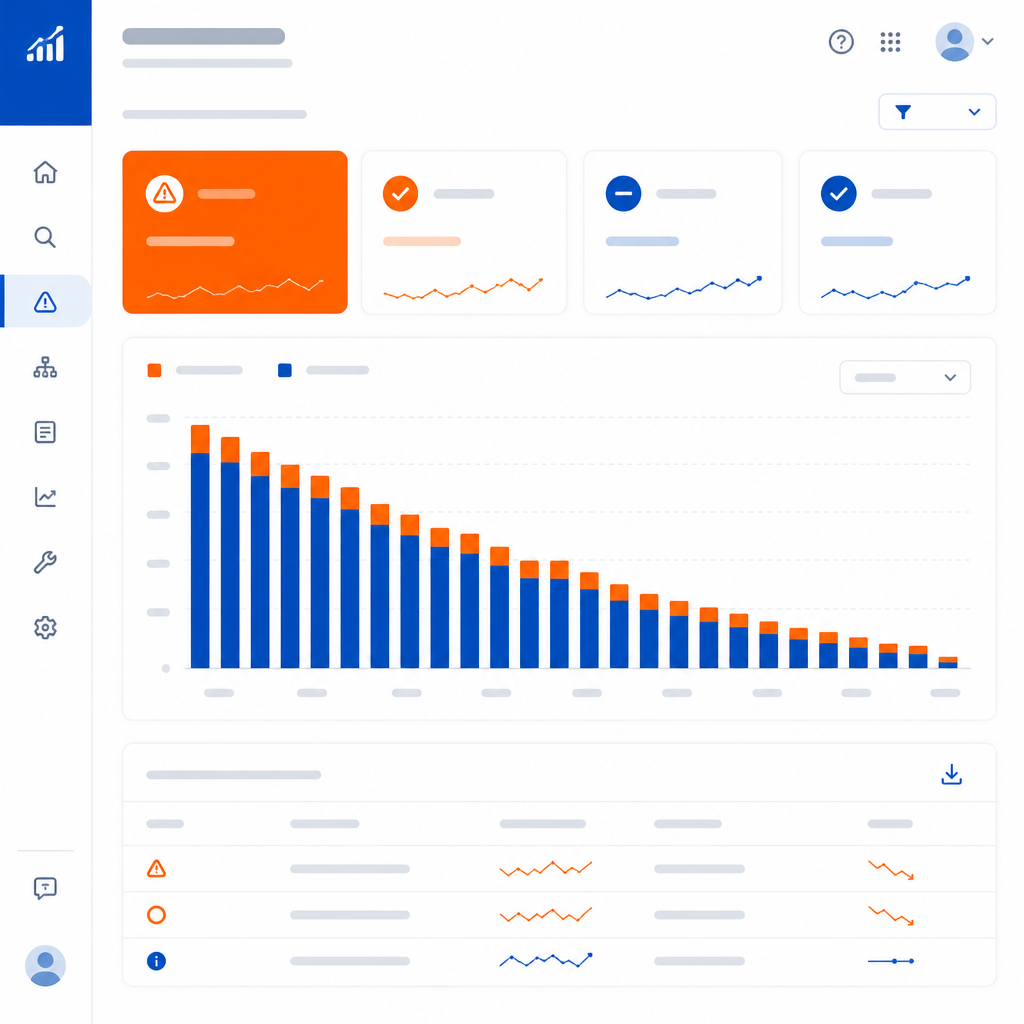 Ejemplo ilustrativo de informe de errores de hreflang en Search Console antes y después de la corrección